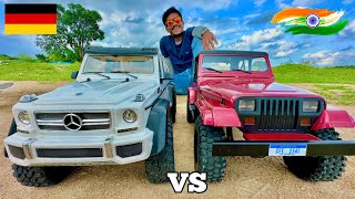 RC Mahindra Thar Vs Mercedes G Wagon Traxxas Unboxing amp Fight  Chatpat toy tv [upl. by Leticia373]