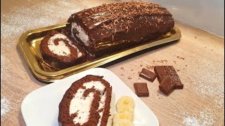 Gâteau Roulé au CHOCOLAT 🍫 Recette GOURMANDE facile à réaliser [upl. by Marb237]