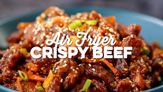 Air Fryer Crispy Chilli Beef Better than Takeout  Supergolden Bakes [upl. by Leahcimaj]