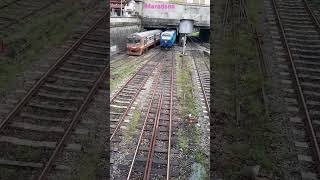 Train race S8 and S12  Maradana 🚝🚄🚃🫠 train trainsound viral [upl. by Elahcim259]