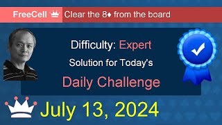 Microsoft Solitaire Collection FreeCell  Expert  July 13 2024 [upl. by Geminius]