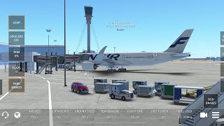 Infinite Flight Helsinki EFHK London Heathrow EGLL Finnair A350900 [upl. by Sadler]