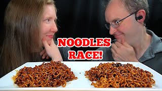 ASMR SPICY NOODLES RACE MUKBANG EATING SOUNDS [upl. by Gala]