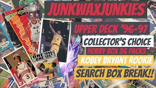 96 97 Upper Deck Collectors Choice Basketball Hobby Box break Kobe Rookie Search [upl. by Kiernan158]