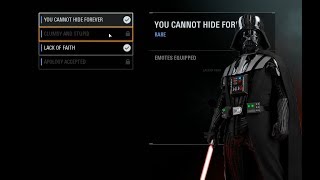 Darth Vader Emotes With James Earl Jones Voice Lines  Star Wars Battlefront 2 [upl. by Gwendolyn28]