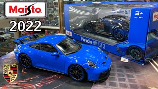 2022 MAISTO PORSCHE 911 GT3 118 DieCast Miniature Model Cars [upl. by Stefanac]