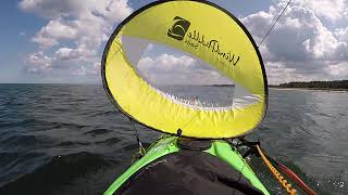 Lettmann Meridian kayak Sailing with original WindPaddle Adventure Sail [upl. by Amend]