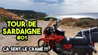 La Sardaigne à moto EP01  Le road trip en 650 Transalp démarre fort [upl. by Gerger658]