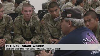 Ft Jackson basic training soldiers amp SC veterans meet ahead of graduation [upl. by Alburg601]