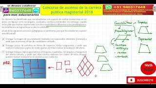 p 52 EXAMEN ASCENSO 2018  RESUELTO  MATEMÁTICA CARRERA PUBLICA MAGISTERIAL CASUÍSTICA [upl. by Notsecnirp]