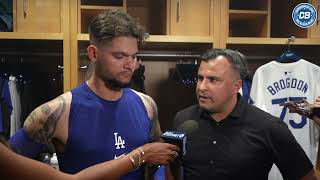 Dodgers postgame Andy Pages says first career home run was exciting and very special [upl. by Ephraim110]