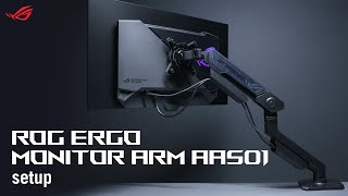 ROG Ergo Monitor Arm AAS01 Setup  ASUS SUPPORT [upl. by Walker297]