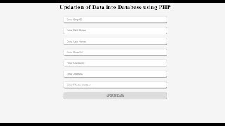 How to updateedit data into database using PHP MySql [upl. by Kloman917]