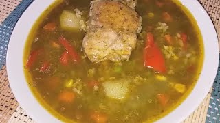 Receta de Aguadito de pollo comida casera peruana [upl. by Odnalro]