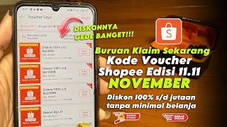 Buruan Klaim Kode Voucher Shopee Edisi 11 November 2024  Event 1111 Diskon 100 [upl. by Aisaim]