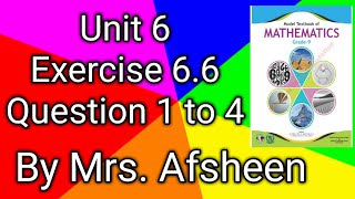 Maths grade 9 unit 6 Exercise 66 Question 1 to 4 new bookafsheeneducation [upl. by Rehtse]