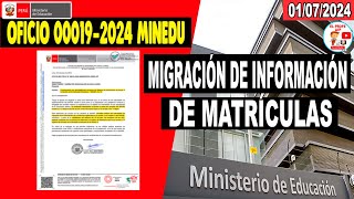 🔴MINISTERIO DE EDUCACION INFORMA SOBRE LA MIGRACIÓN DE MATRICULAS Y REGISTRO DE EVALUACIÓN [upl. by Adnanref217]