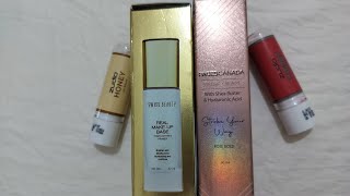 Facescanada strobe Cream Swiss beauty Highlighter primer and Zudio lipbalm Review [upl. by Slyke135]