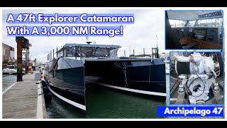 FIRST LOOK At A Brand New 30Knot CATAMARAN EXPLORER Yacht  £900k Archipelago 47 [upl. by Thaddeus587]