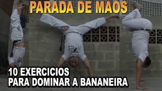 Os 10 melhores Exercícios para Bananeira Exercícios para dominar a parada de mãos HANDSTAND [upl. by Gothart]