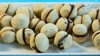 The Best Homemade Gifts Baci di Dama Hazelnut Cookies wChocolate [upl. by Rifkin]