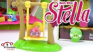 Angry Birds Stella Telepod Tree House Playhouse Birds Rock Together Toy Review [upl. by Daren]