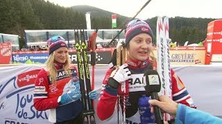 Ingvild Flugstad Östberg rörd till tårar efter andraplatsen  TV4 Sport [upl. by Otsugua]