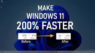 How to Make Windows 11 Faster  200 Faster Windows 11 [upl. by Annaiviv]