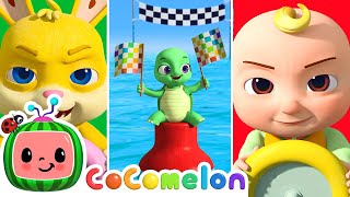 Balloon Boat Race Animal Edition  CoComelon Nursery Rhymes amp Kids Songs [upl. by Anitahs]