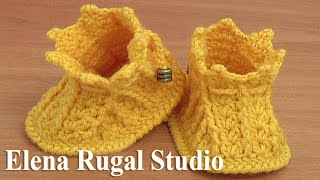 How to Crochet Baby Booties Part 2 of 2 [upl. by Yaniv]