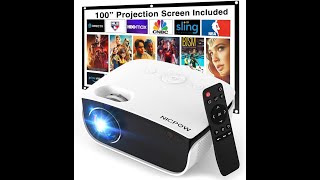 NICPOW Mini Projector Review Pros amp Cons  1080P  Outdoor Projector [upl. by Dorreg]