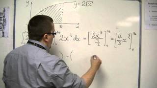 AQA Core 2 206 Finding a Shaded Area using Integration [upl. by Wier143]