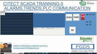 5CITECT SCADATRANNINGTUTORIAL ON ALARMSTRENDSCONFIGURATION amp M221PLC amp SCADA COMMUNICATION [upl. by Nema891]