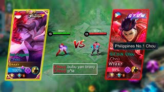 BRAXY VS TOP 1 PHILIPPINES CHOU TRASHTALKER  WHO WILL WIN [upl. by Scharff761]