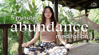 5 Minute Guided Morning Meditation for Abundance 🌿 [upl. by Olaf]