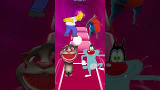 TalkingTom Oggy Spiderman Thesimpsons tileshop coffindance Gametastic [upl. by Alphard]