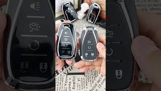 Silveredged Black Car Key Fob Cover Chevy B automobile keychain goodthing chevy [upl. by Alverson371]