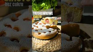 🍓CIASTO BEZ CUKRU😋 ciasto truskawki ketoprzepisy bezcukru bezglutenu shorts ketoprzepisy [upl. by Scevor]