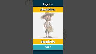 🇬🇧🇵🇹 simpleton  simplório  learn English  vamos aprender inglês [upl. by Hoffman436]