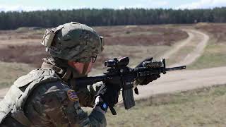 US Army Soldiers Conduct ShortRange Rifle Marksmanship Training [upl. by Senoj]