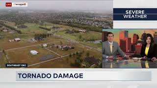 Oklahoma Tornadoes Chopper Shows Tornado Path In SE Oklahoma City [upl. by Clarinda]