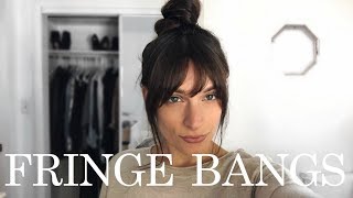 HOW TO STYLE FRINGE BANGS  70s vibes [upl. by Tess863]