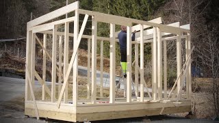 Building a Norwegian Tinyhouse Frame in 5 days DIY [upl. by Repard]