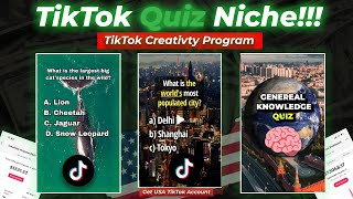 TRY this Niche TikTok Creativity Program Beta  Best Niche Quiz NIche [upl. by Assiar]