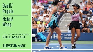 HsiehWang vs PegulaGauff Full Match  2023 US Open Quarterfinal [upl. by Anitnegra920]