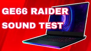 MSI Ge66 Raider Sound Test Shorts [upl. by Eintirb194]