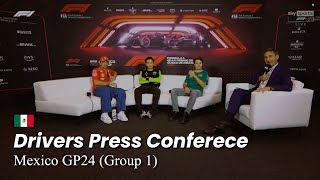 F1 Drivers Press Conference Group 2  MexicoGP 2024 [upl. by Osicran]