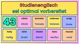 43 Englische Vokabeln für das Studium – So bereitest du dich optimal vor [upl. by Eleahcim]