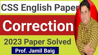 Sentence Correction CSS 2023  CSS Exam Preparation  Lecture 3 on correction [upl. by Carolann]