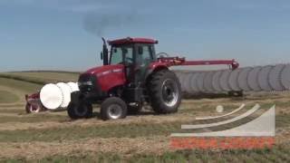 Case IH Equipment Raking Alfalfa Stock Footage [upl. by Uund]